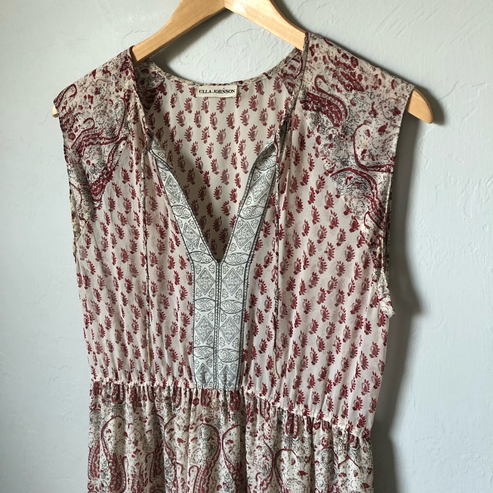 Ulla Johnson Georgette Tropez Midi Paisley Dress - Picture 6 of 16